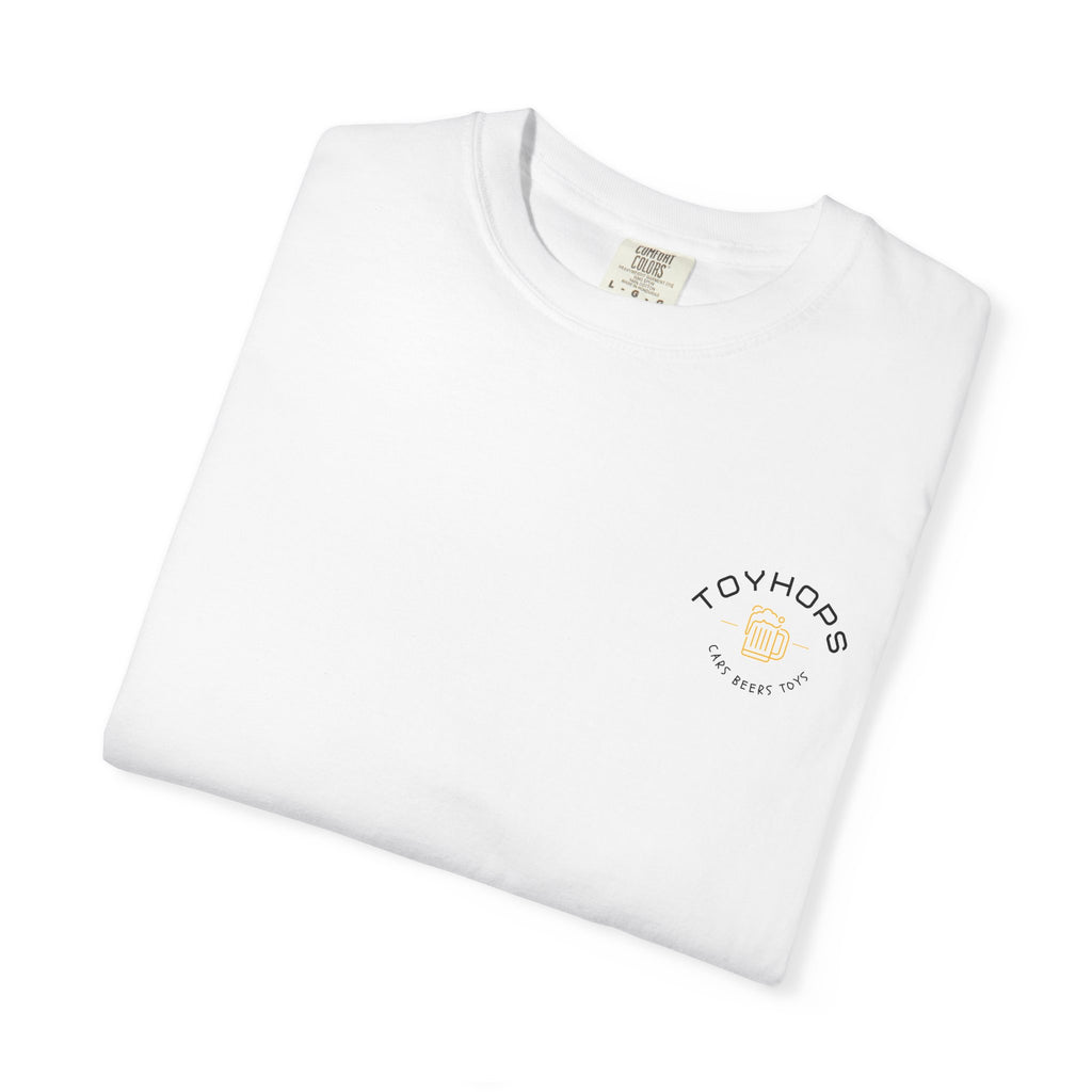 Street Racing Graphic T‑Shirt — Neon Fast Car Back Print ("Money" LS6)