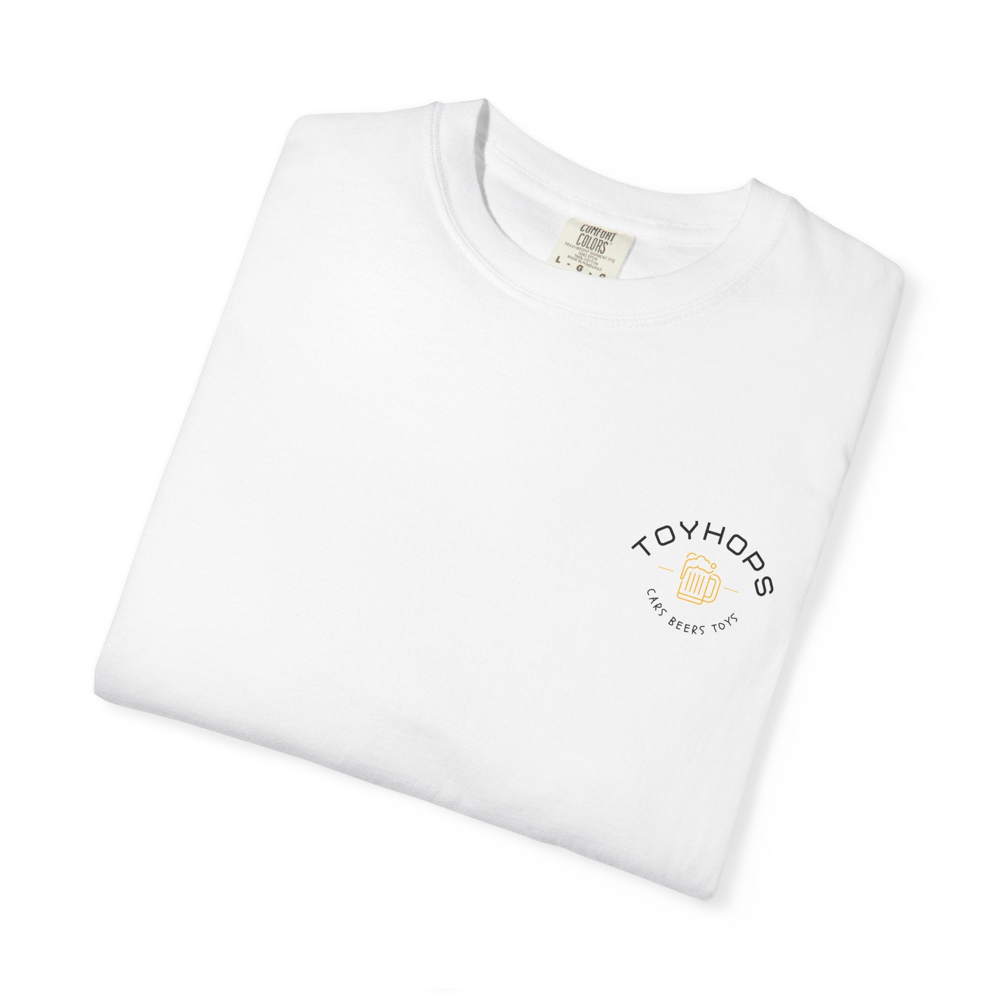Street Racing Graphic T‑Shirt — Neon Fast Car Back Print ("Money" LS6)