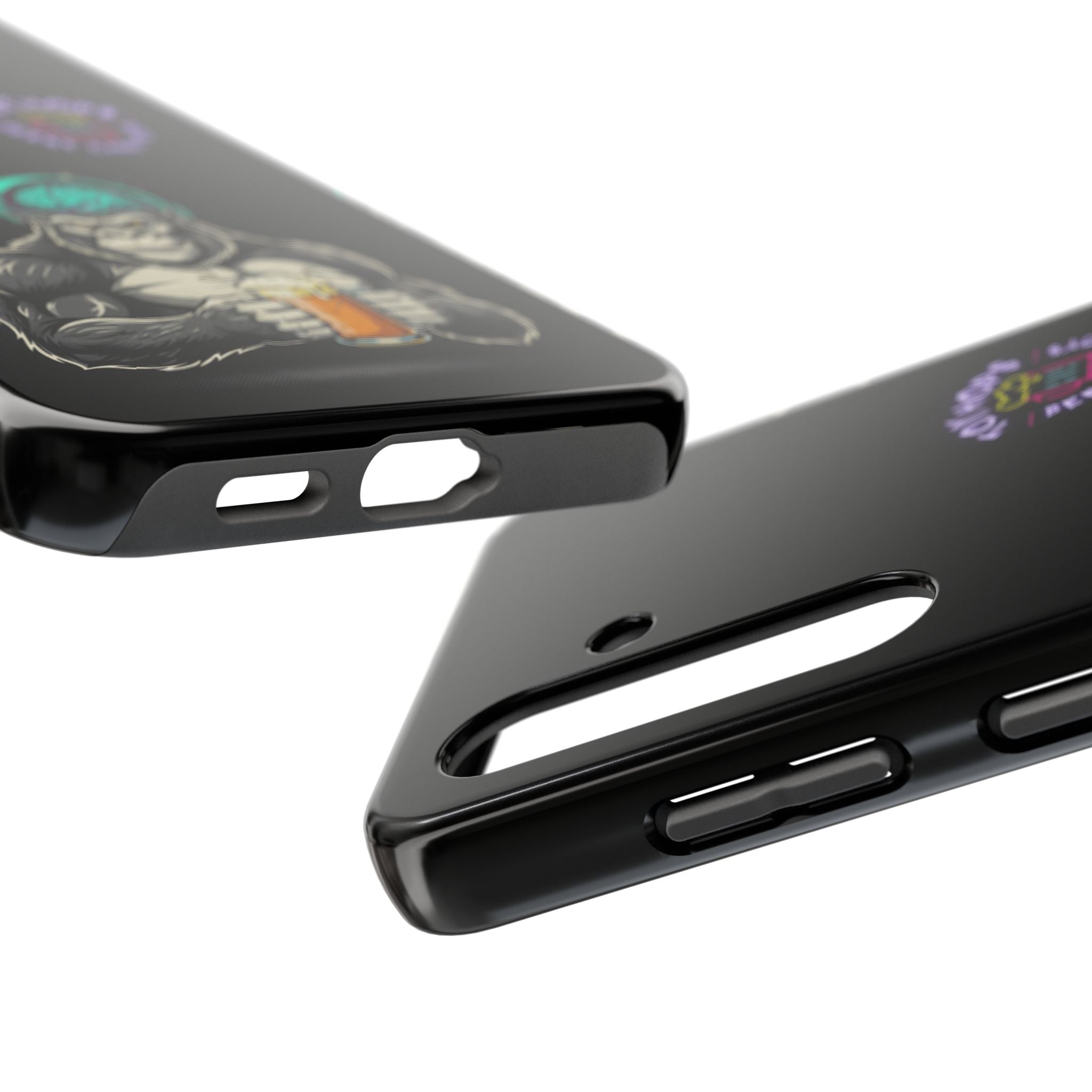 Wildlife Bar Crew Phone Case — Bear, Wolf & Raccoon Drinking Art Tough Phone Case