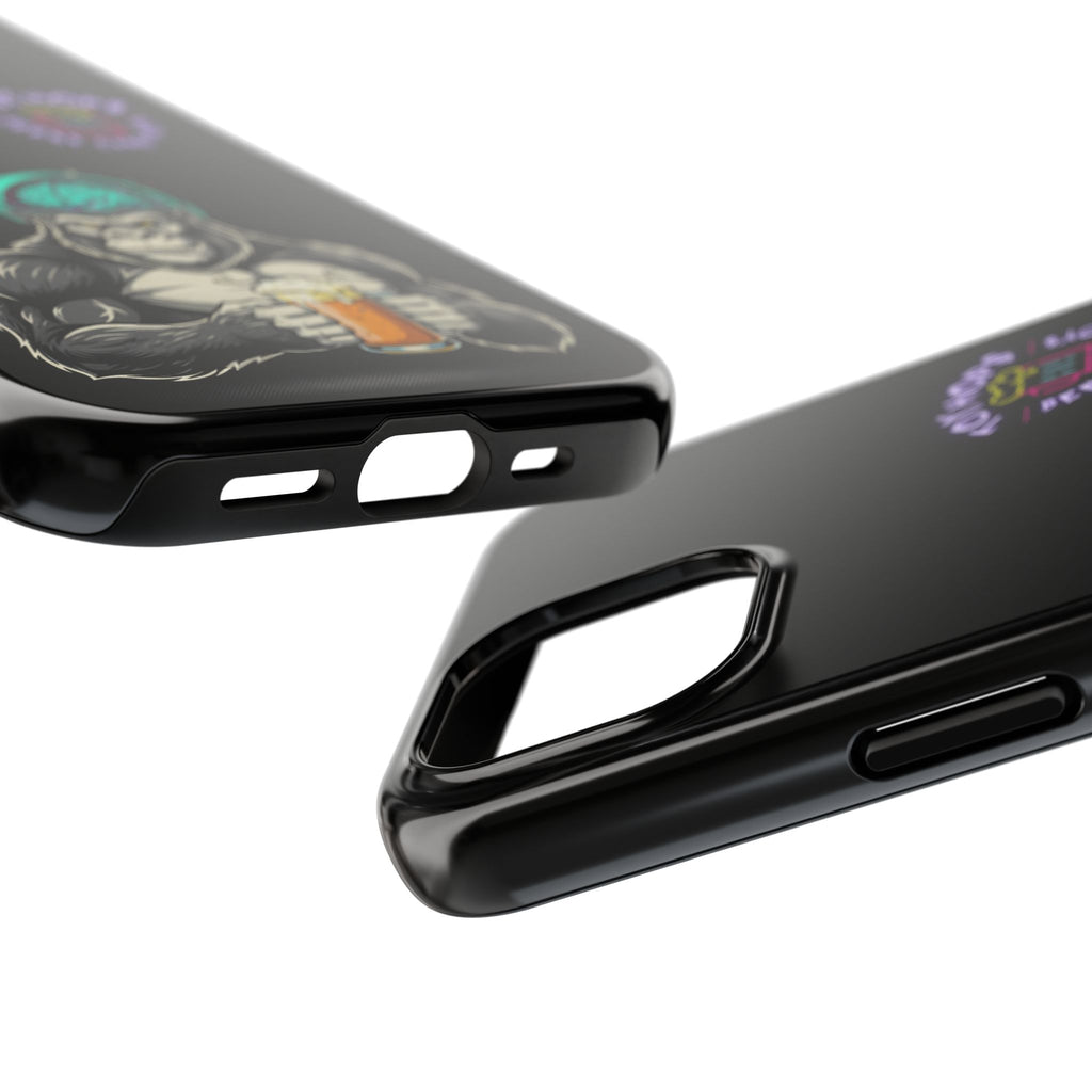 Wildlife Bar Crew Phone Case — Bear, Wolf & Raccoon Drinking Art Tough Phone Case