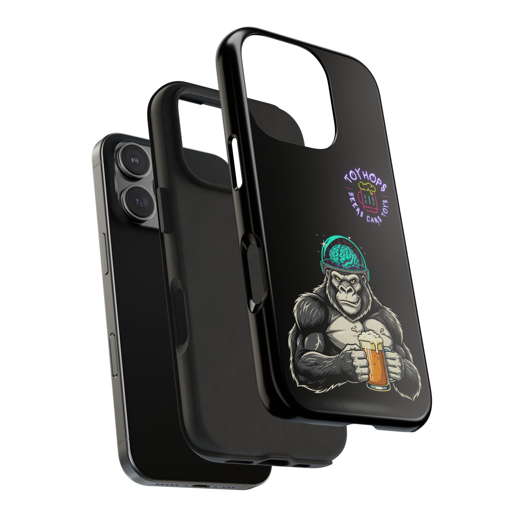 Wildlife Bar Crew Phone Case — Bear, Wolf & Raccoon Drinking Art Tough Phone Case
