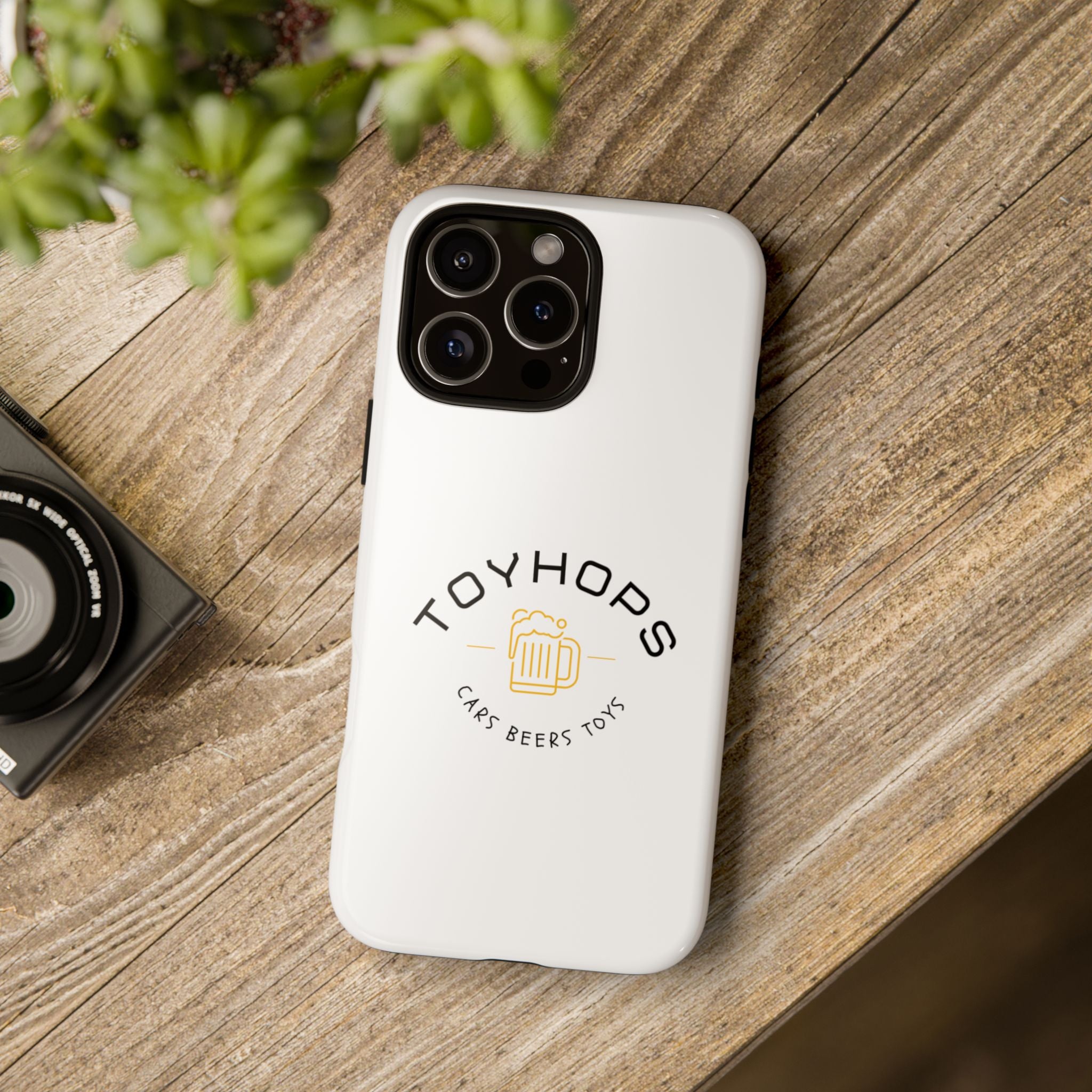 Phone Case — 'TOYHOPS' Logo with Beer Mug (Cars • Beers • Toys)