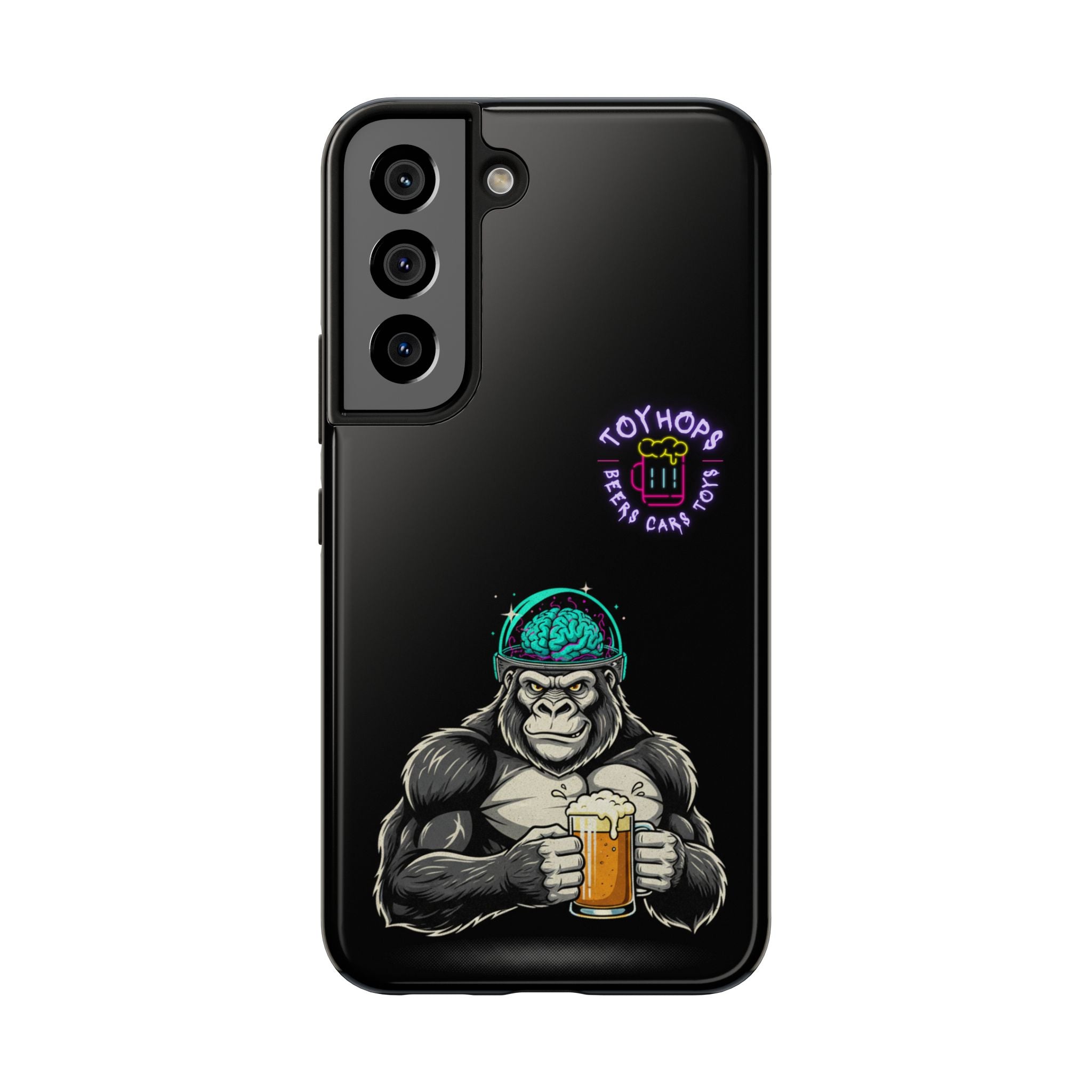 Wildlife Bar Crew Phone Case — Bear, Wolf & Raccoon Drinking Art Tough Phone Case