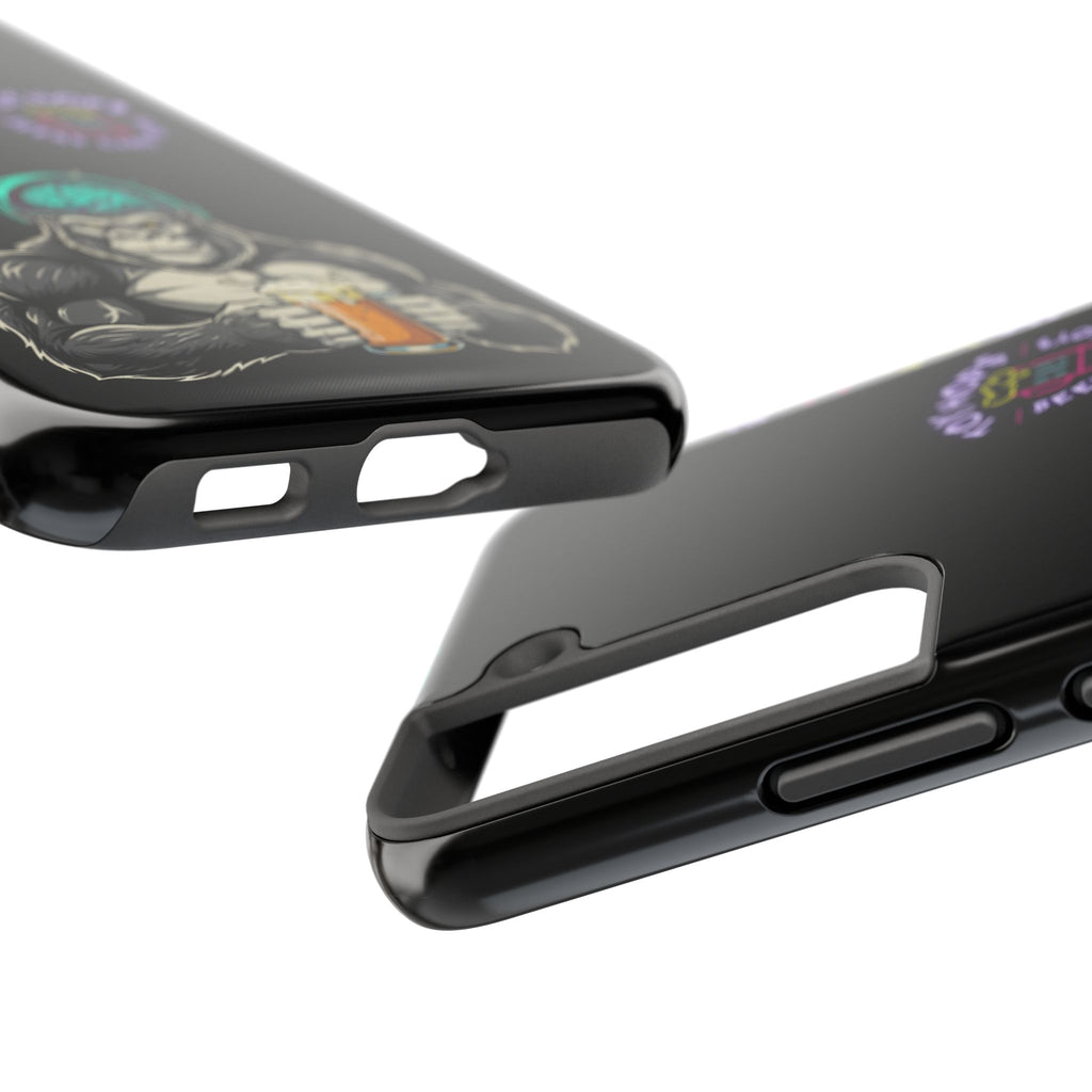 Wildlife Bar Crew Phone Case — Bear, Wolf & Raccoon Drinking Art Tough Phone Case
