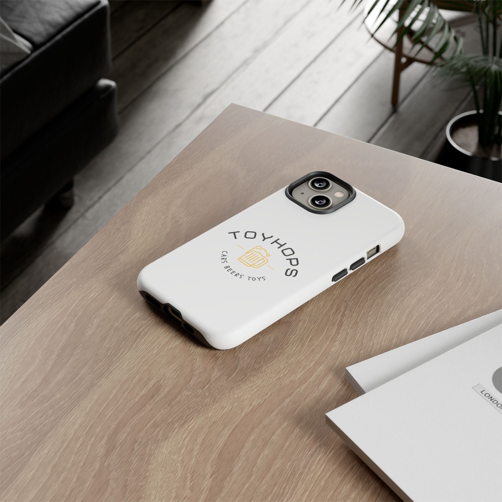 Phone Case — 'TOYHOPS' Logo with Beer Mug (Cars • Beers • Toys)