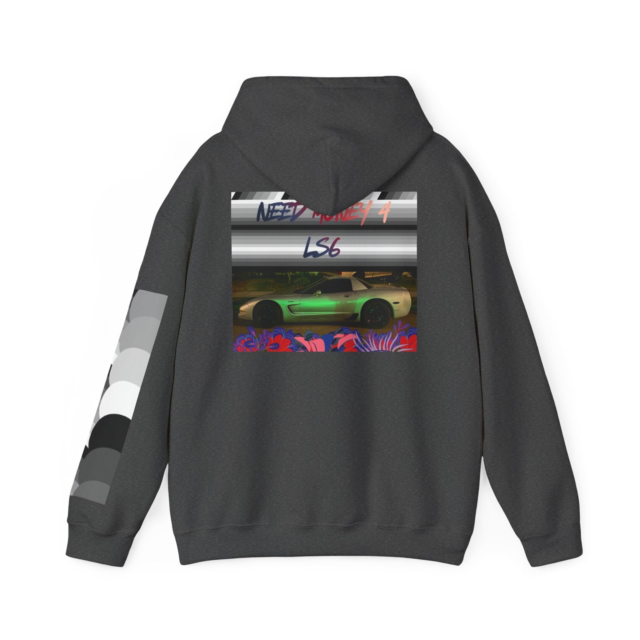 Racing Retro Hoodie — Neon Sports Car Graphic Sweatshirt