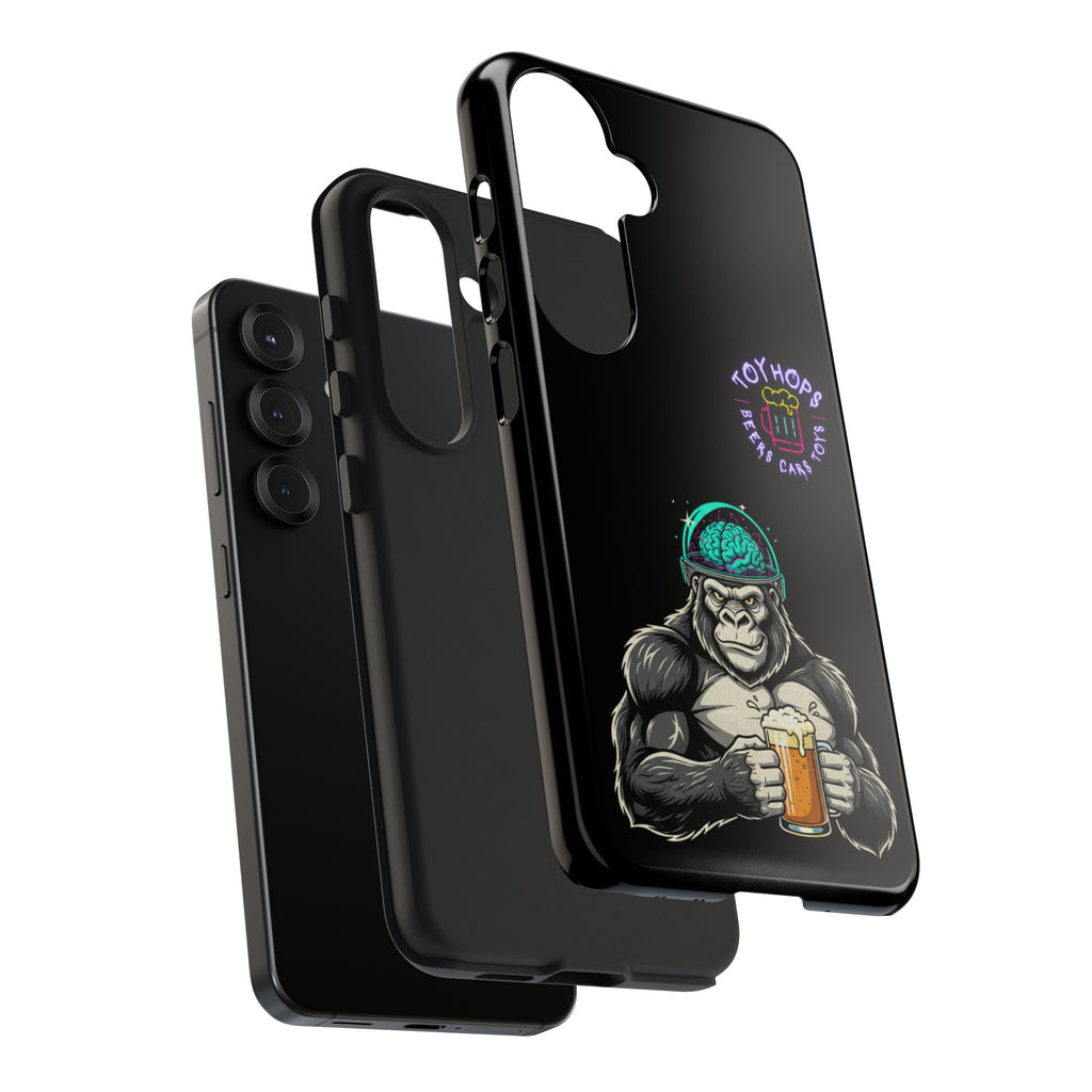 Wildlife Bar Crew Phone Case — Bear, Wolf & Raccoon Drinking Art Tough Phone Case