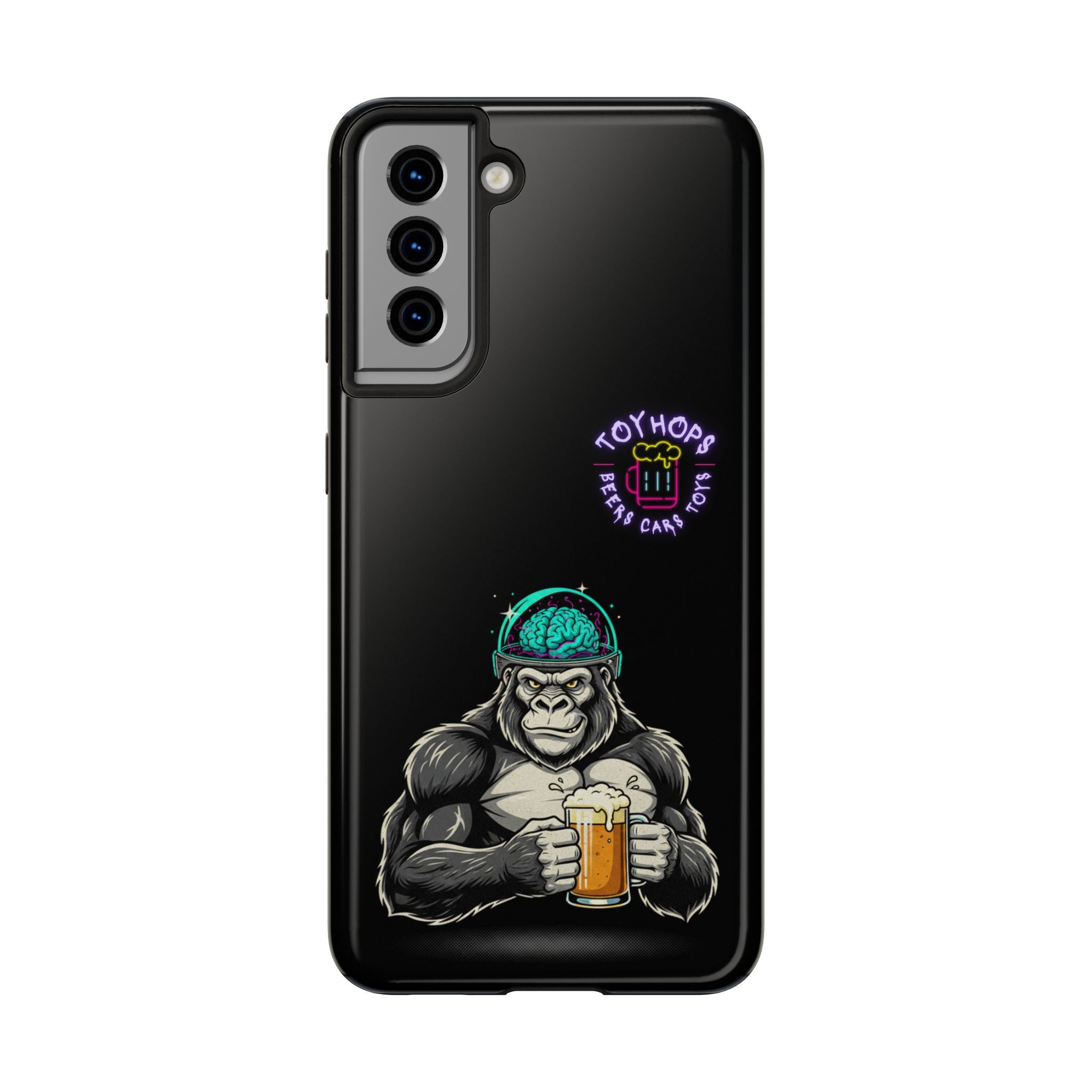 Wildlife Bar Crew Phone Case — Bear, Wolf & Raccoon Drinking Art Tough Phone Case