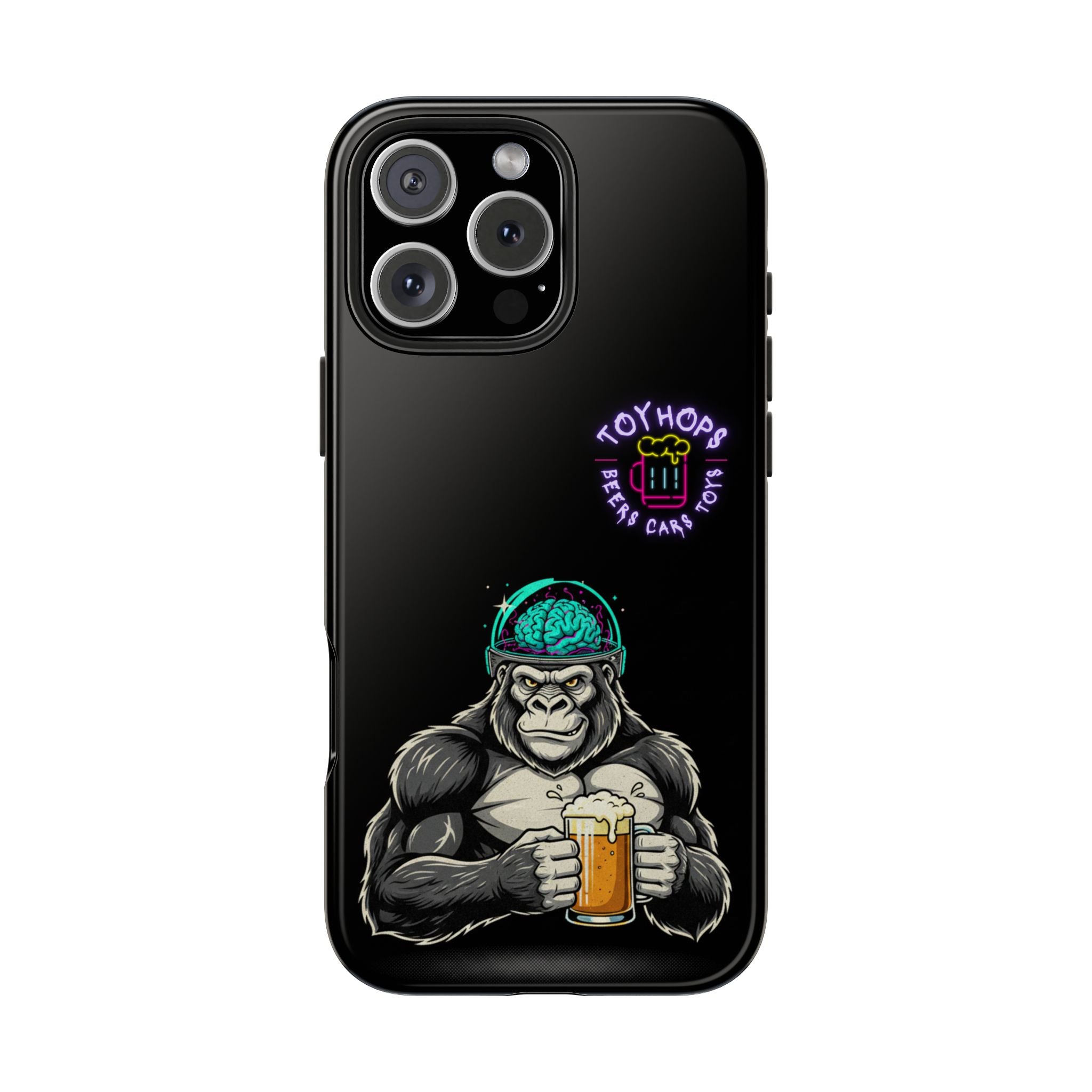 Wildlife Bar Crew Phone Case — Bear, Wolf & Raccoon Drinking Art Tough Phone Case