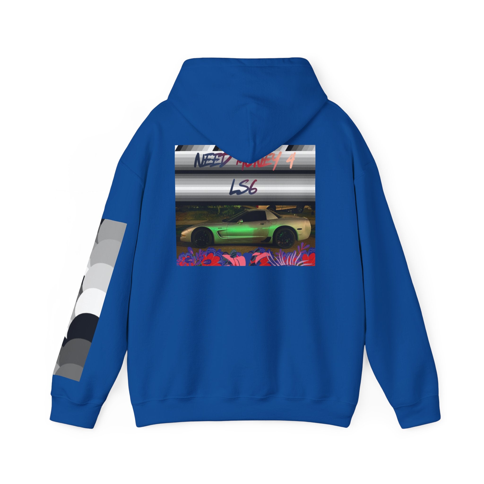 Racing Retro Hoodie — Neon Sports Car Graphic Sweatshirt