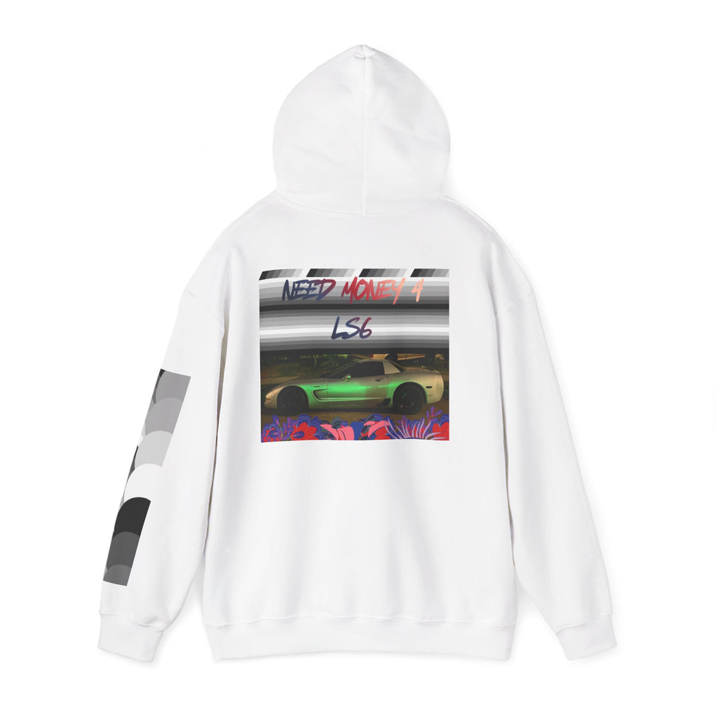 Racing Retro Hoodie — Neon Sports Car Graphic Sweatshirt