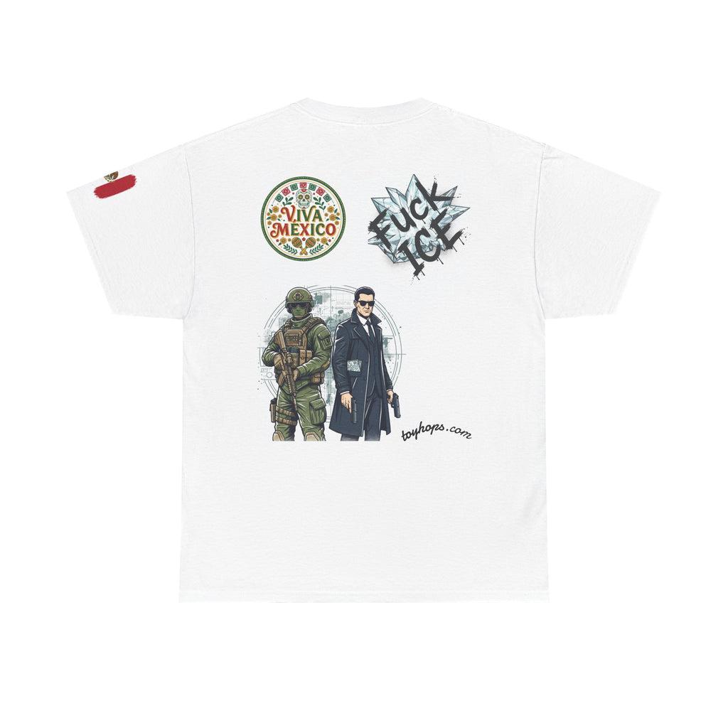 Graphic Tee — 'Viva Mexico' & 'Fuck ICE' Illustrated Design