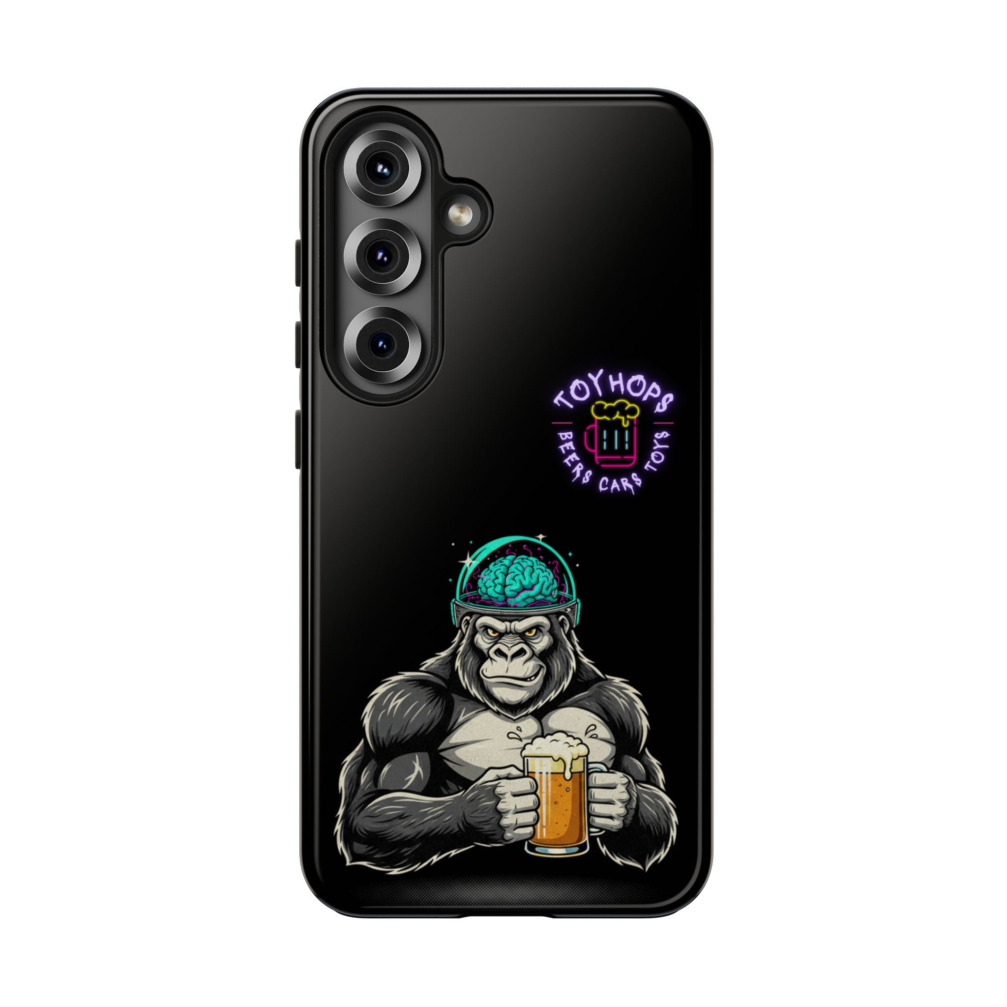Wildlife Bar Crew Phone Case — Bear, Wolf & Raccoon Drinking Art Tough Phone Case
