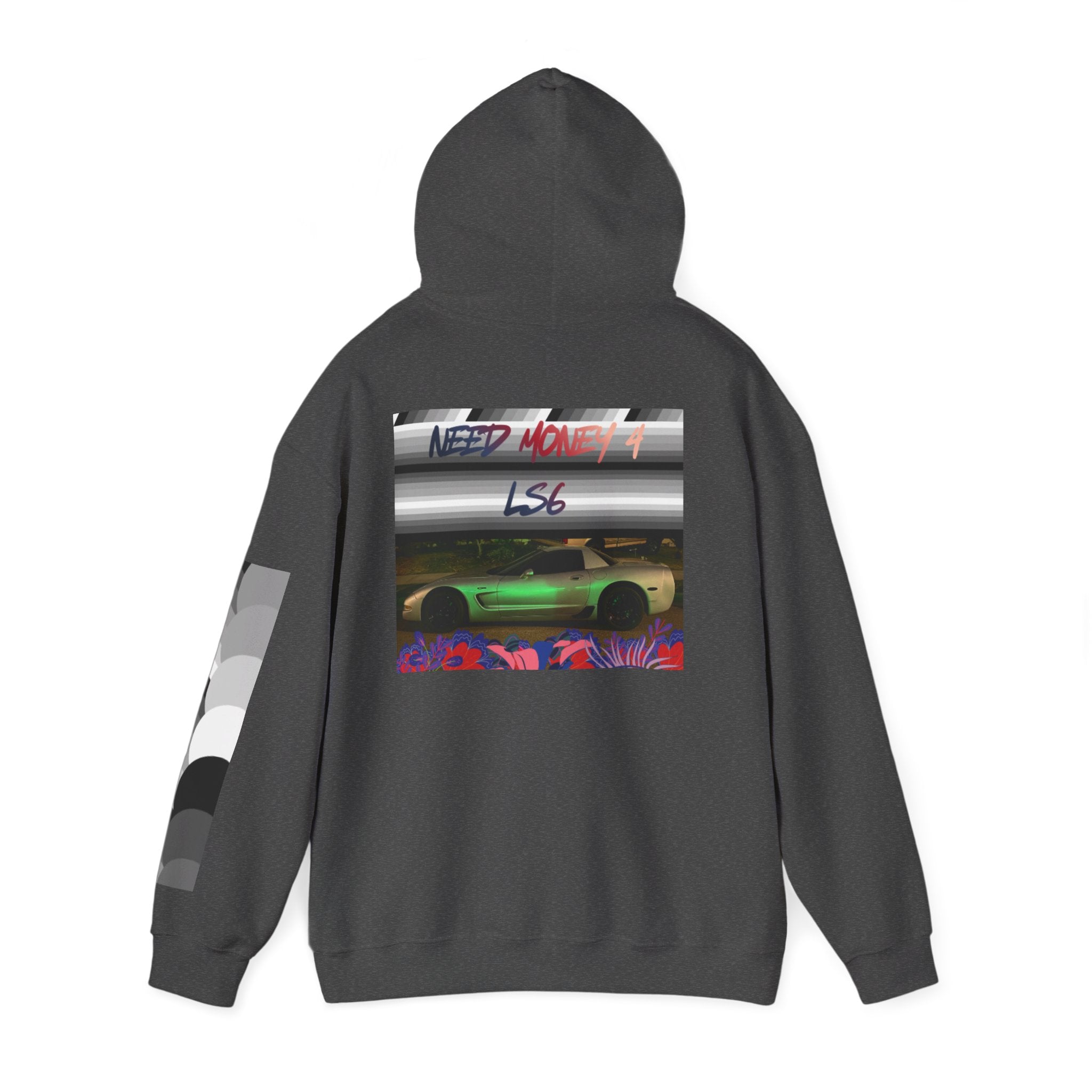 Racing Retro Hoodie — Neon Sports Car Graphic Sweatshirt
