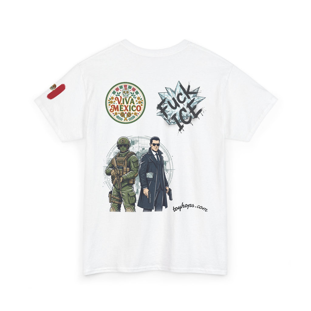 Graphic Tee — 'Viva Mexico' & 'Fuck ICE' Illustrated Design