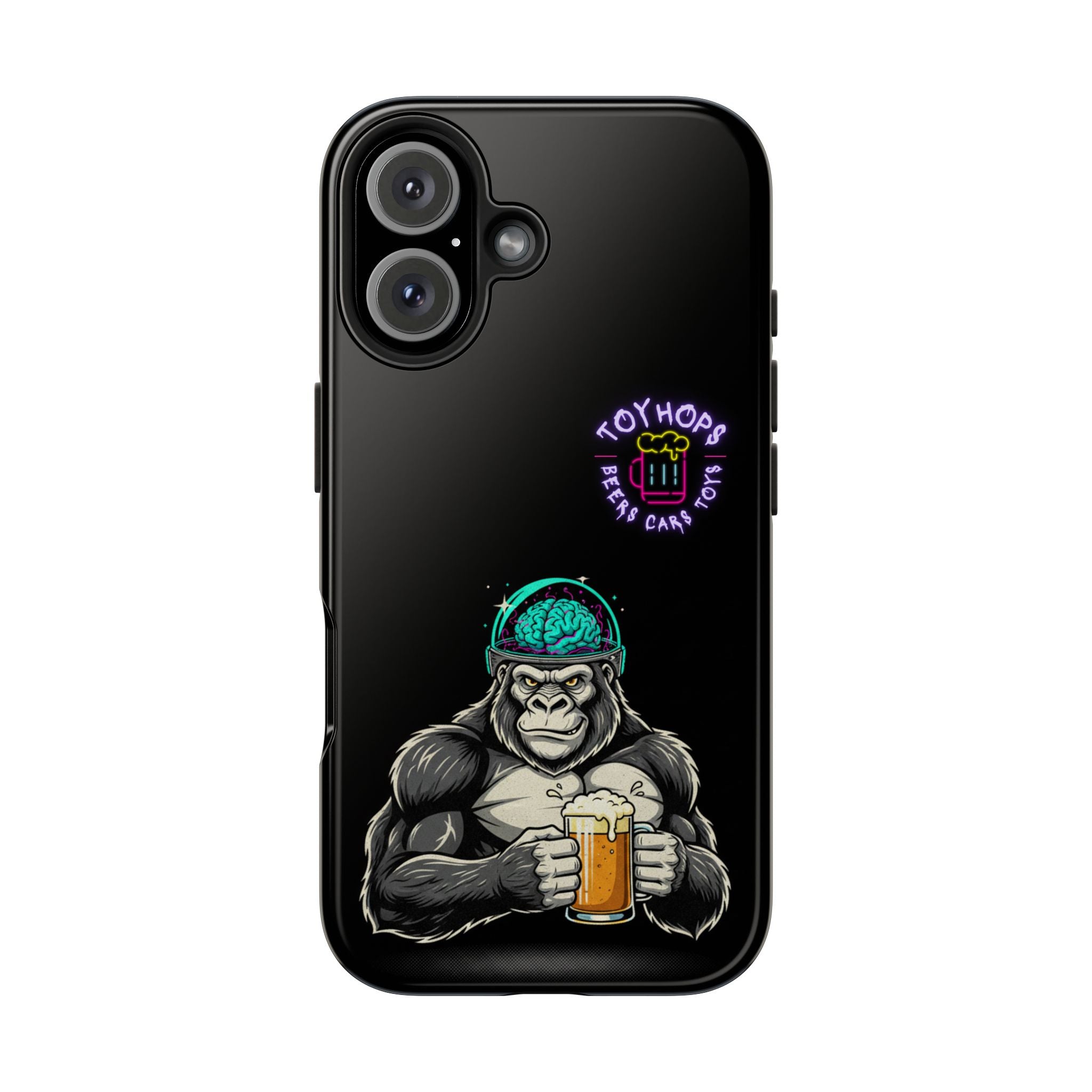 Wildlife Bar Crew Phone Case — Bear, Wolf & Raccoon Drinking Art Tough Phone Case