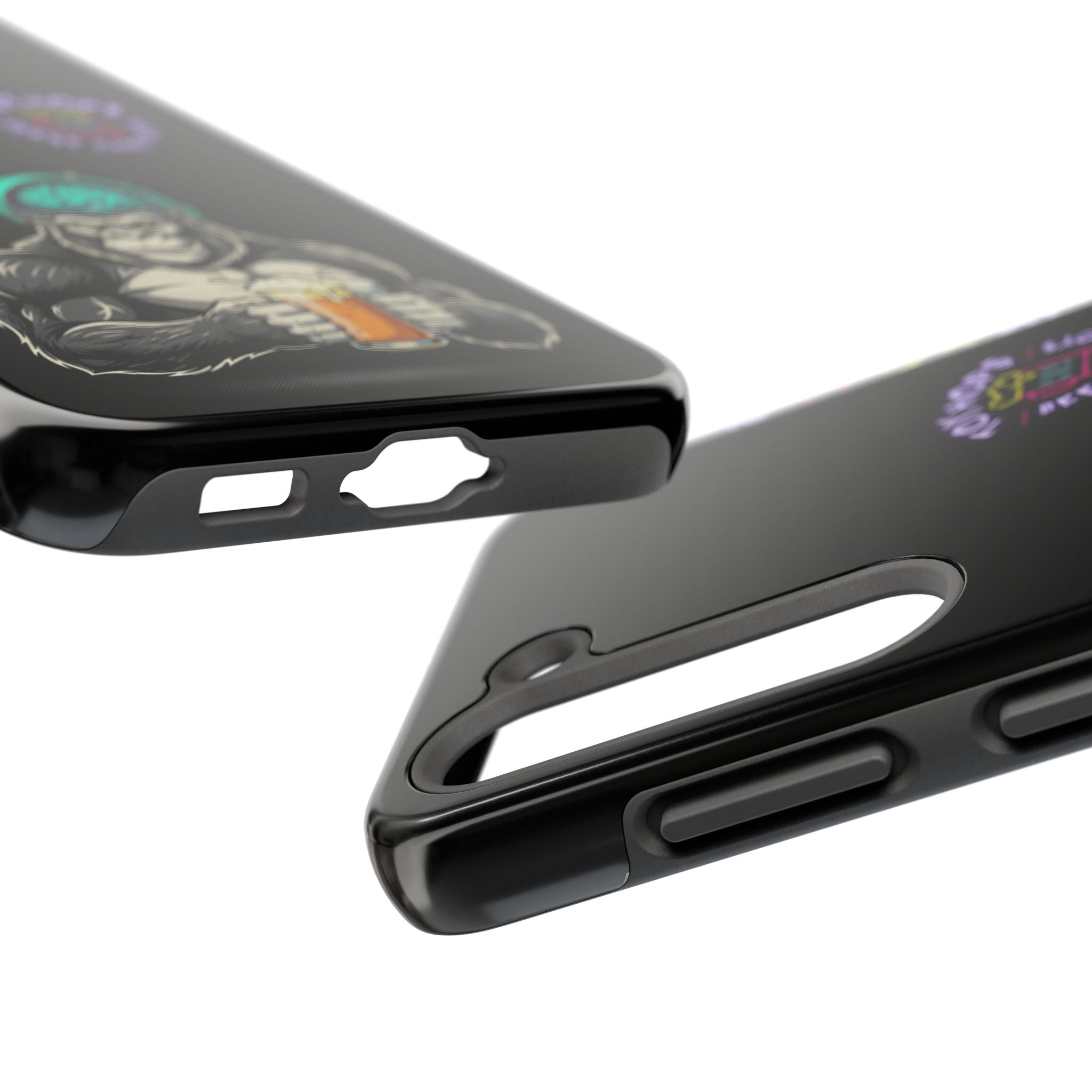 Wildlife Bar Crew Phone Case — Bear, Wolf & Raccoon Drinking Art Tough Phone Case