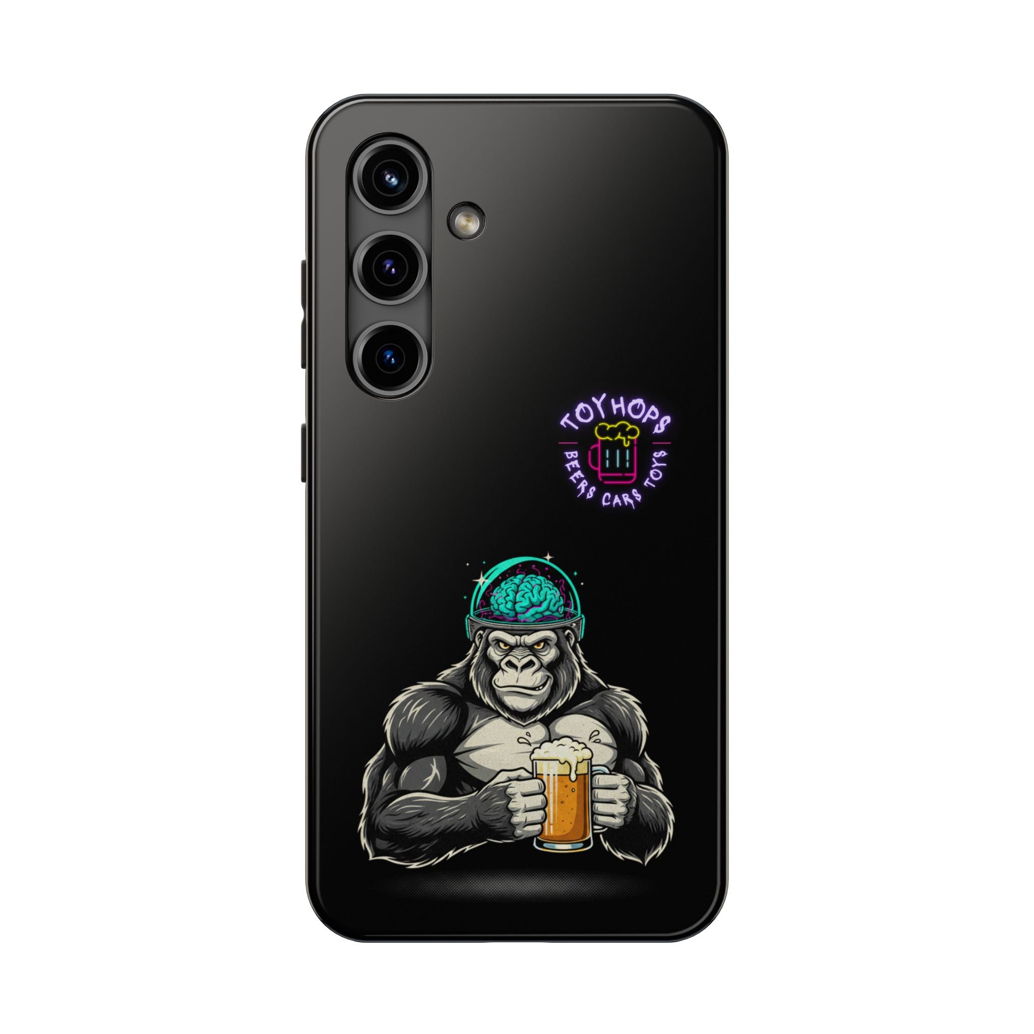 Wildlife Bar Crew Phone Case — Bear, Wolf & Raccoon Drinking Art Tough Phone Case