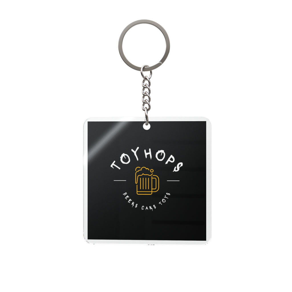 Square Keychain — ToyHops Beer Logo Keyring (Novelty Brewery Accessory)