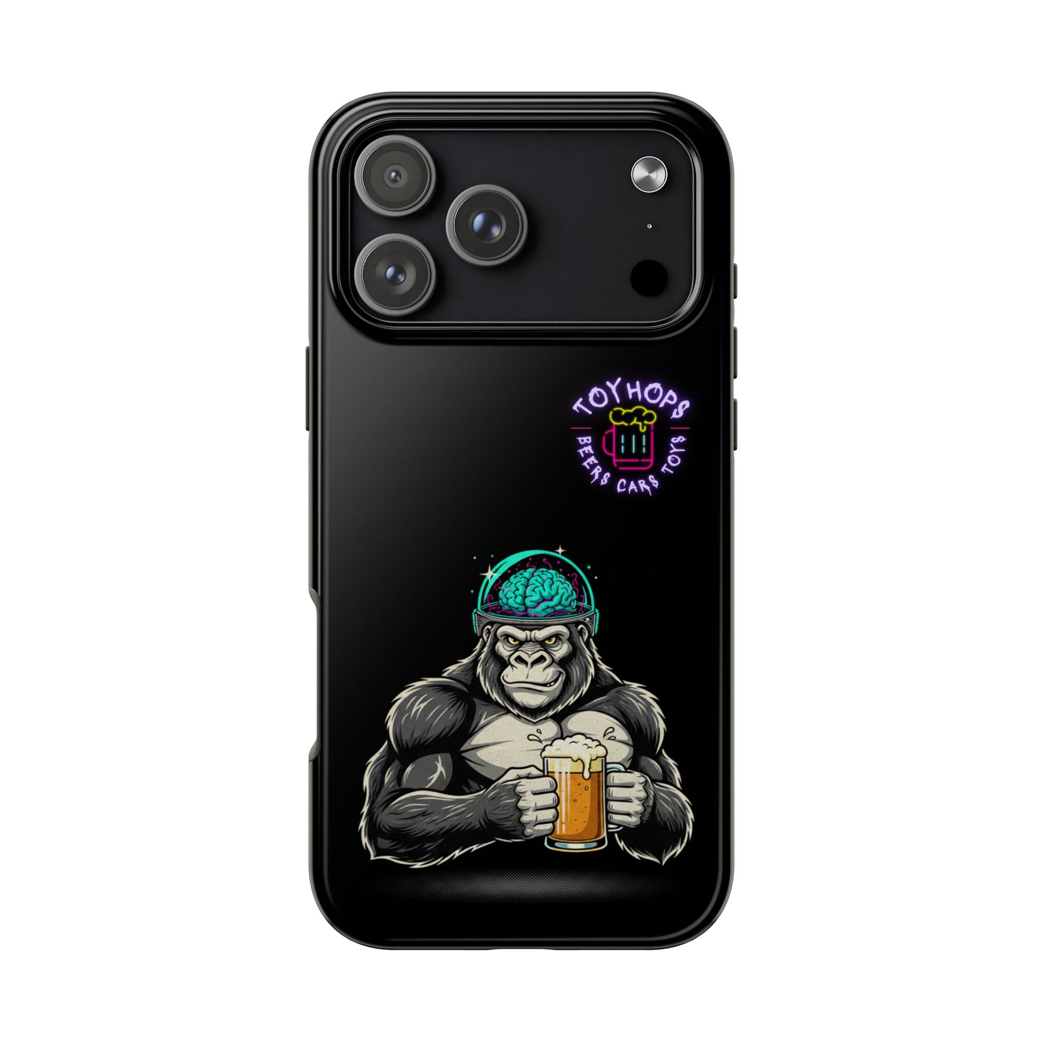 Wildlife Bar Crew Phone Case — Bear, Wolf & Raccoon Drinking Art Tough Phone Case