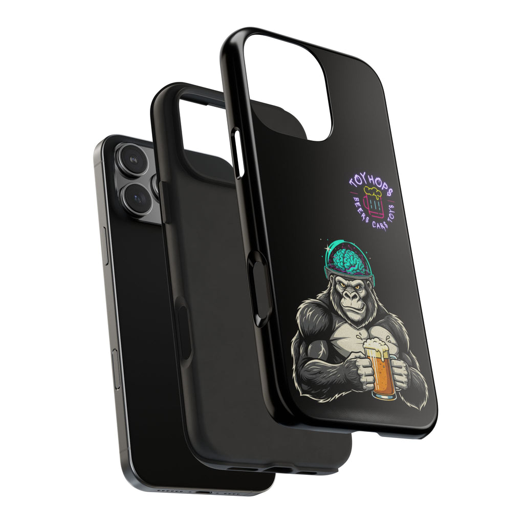 Wildlife Bar Crew Phone Case — Bear, Wolf & Raccoon Drinking Art Tough Phone Case