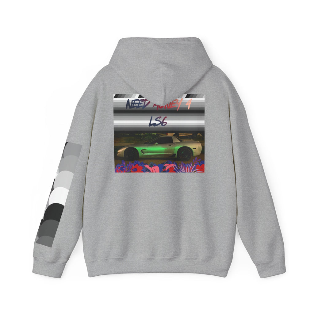 Racing Retro Hoodie — Neon Sports Car Graphic Sweatshirt