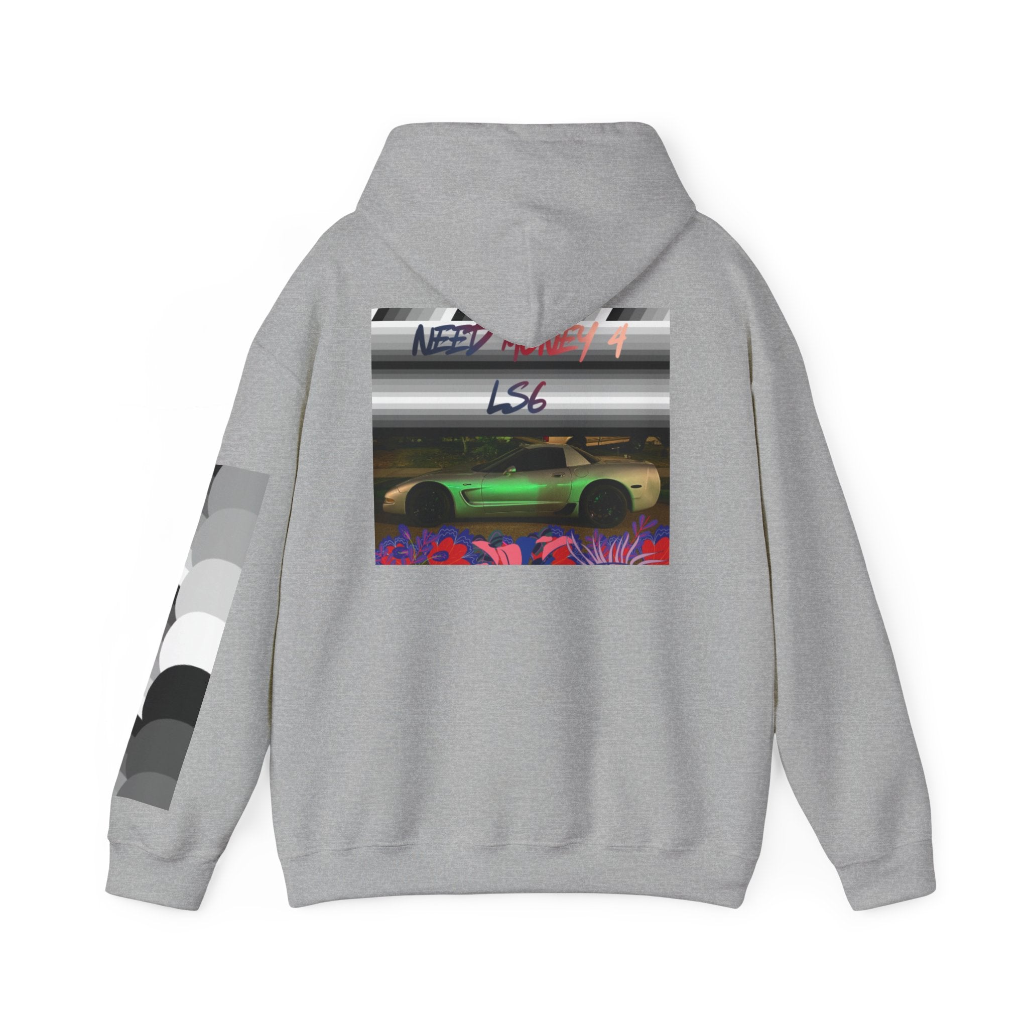 Racing Retro Hoodie — Neon Sports Car Graphic Sweatshirt