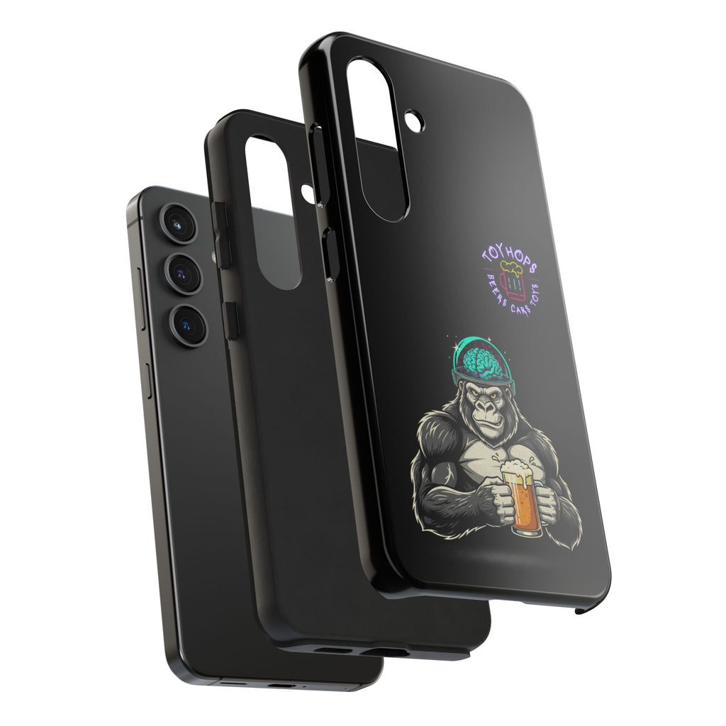 Wildlife Bar Crew Phone Case — Bear, Wolf & Raccoon Drinking Art Tough Phone Case