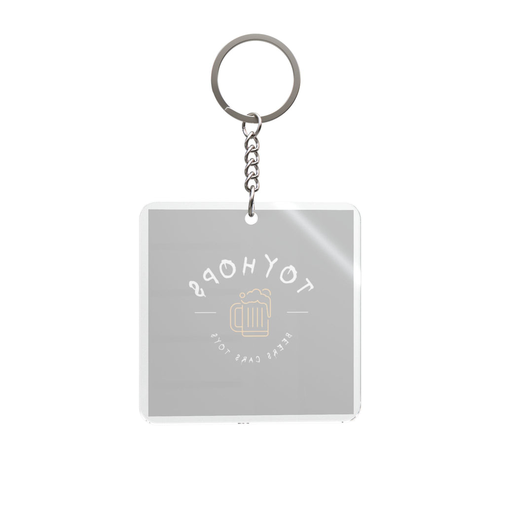 Square Keychain — ToyHops Beer Logo Keyring (Novelty Brewery Accessory)