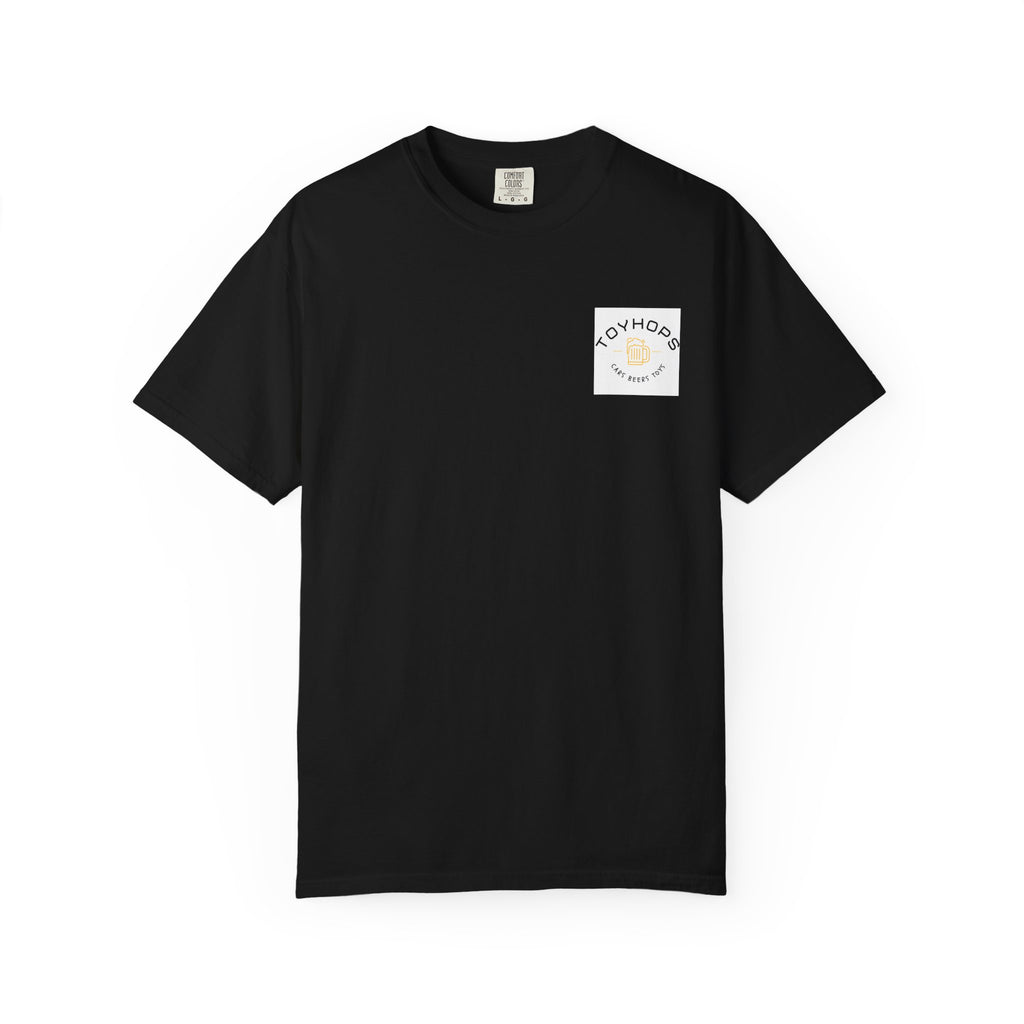 Street Racing Graphic T‑Shirt — Neon Fast Car Back Print ("Money" LS6)