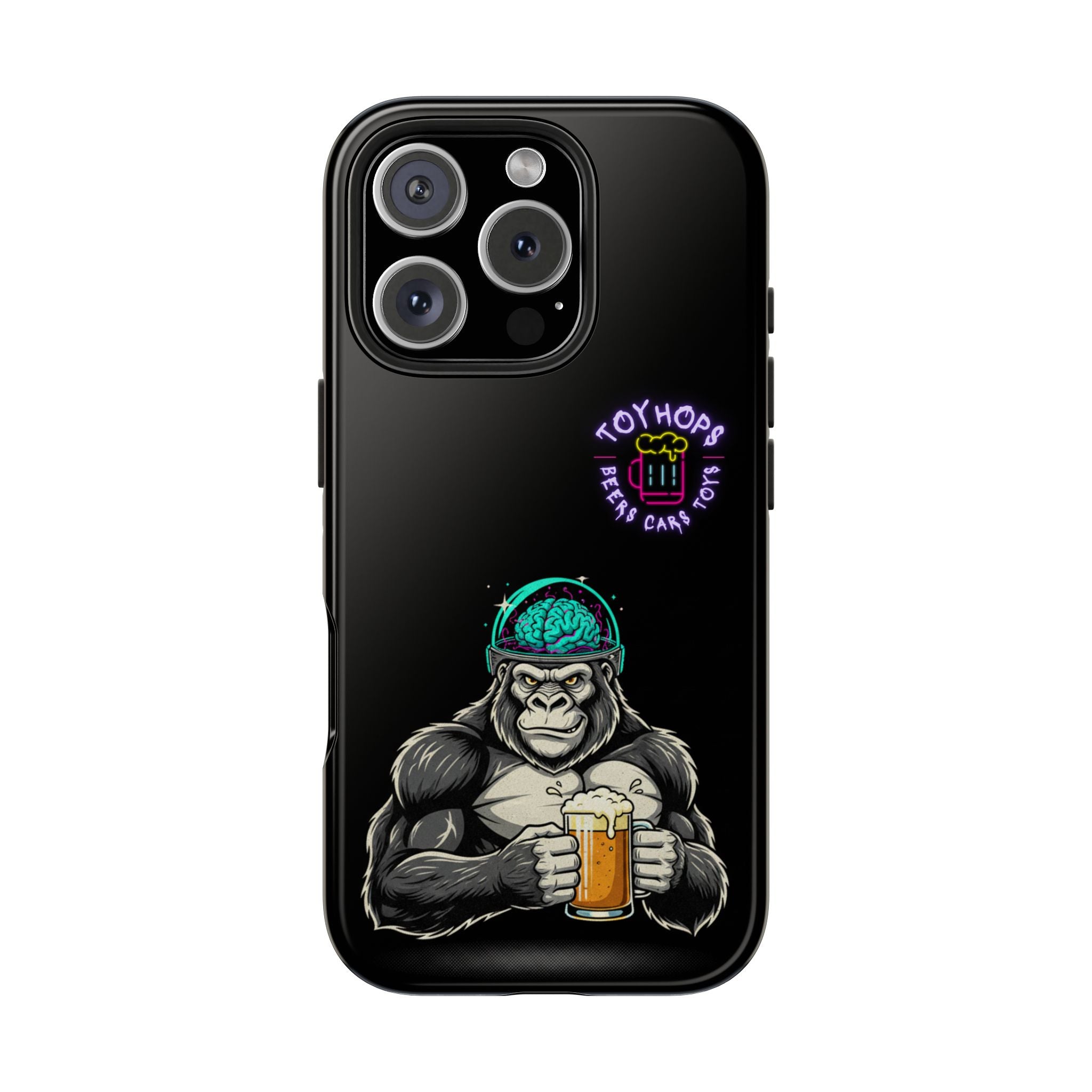Wildlife Bar Crew Phone Case — Bear, Wolf & Raccoon Drinking Art Tough Phone Case