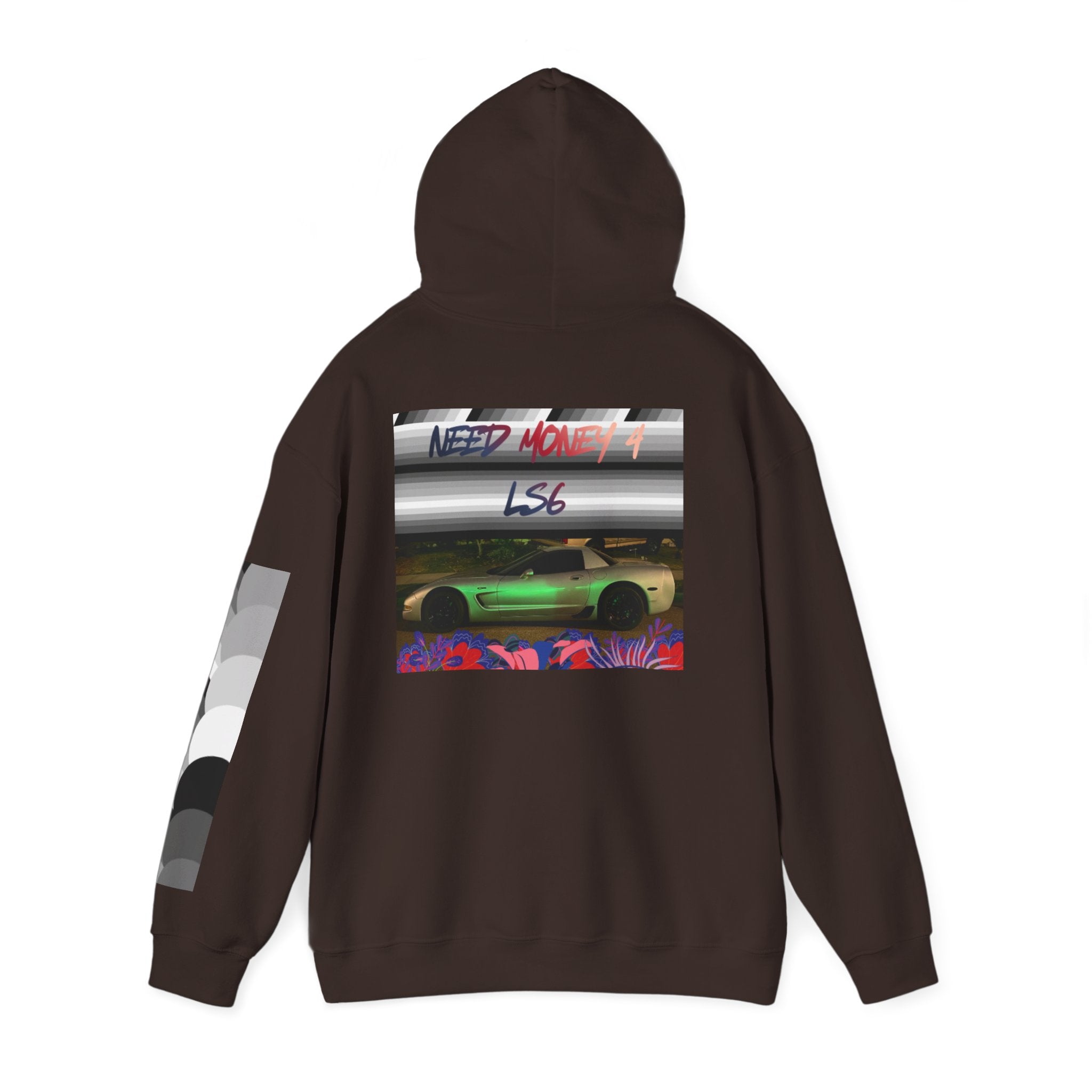 Racing Retro Hoodie — Neon Sports Car Graphic Sweatshirt