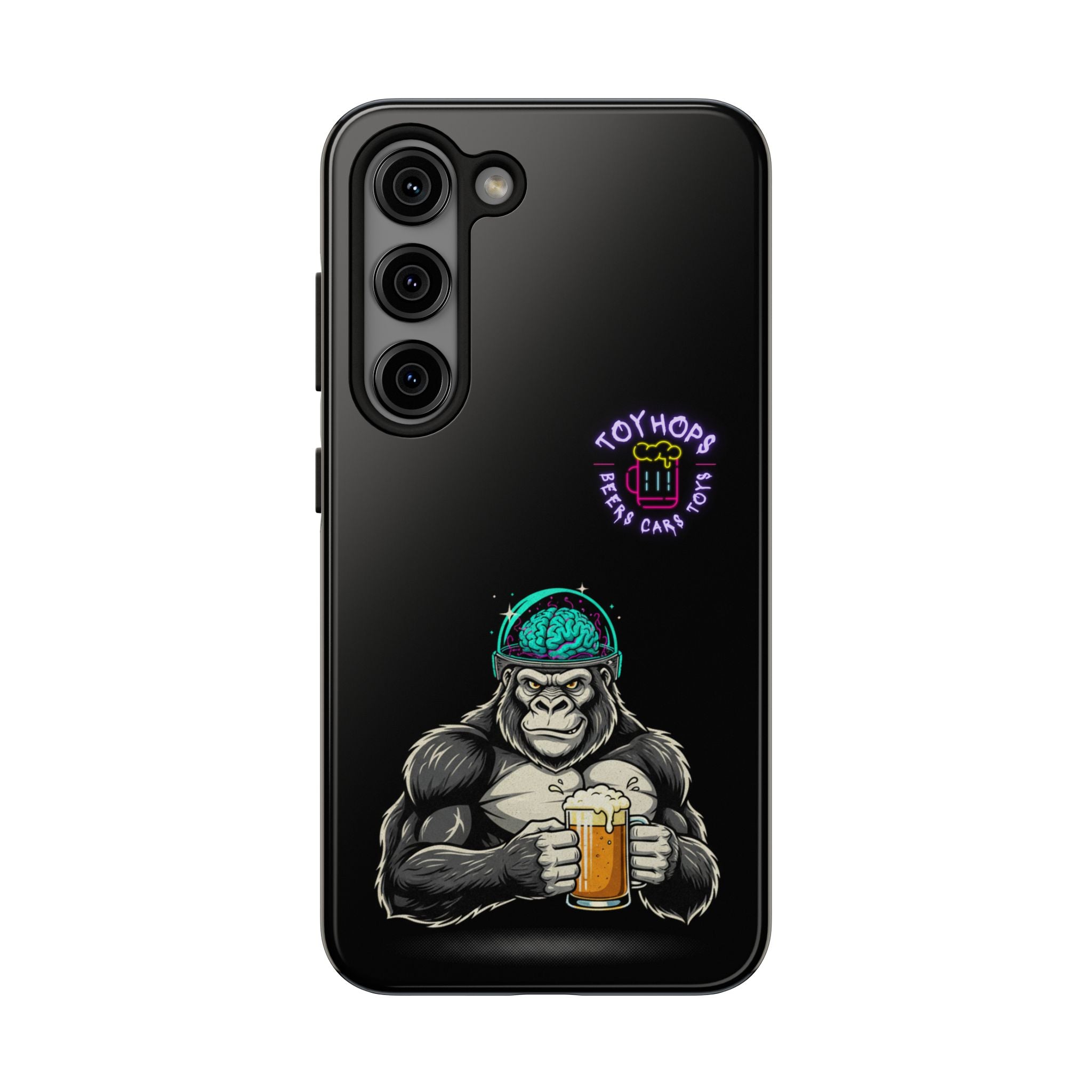 Wildlife Bar Crew Phone Case — Bear, Wolf & Raccoon Drinking Art Tough Phone Case