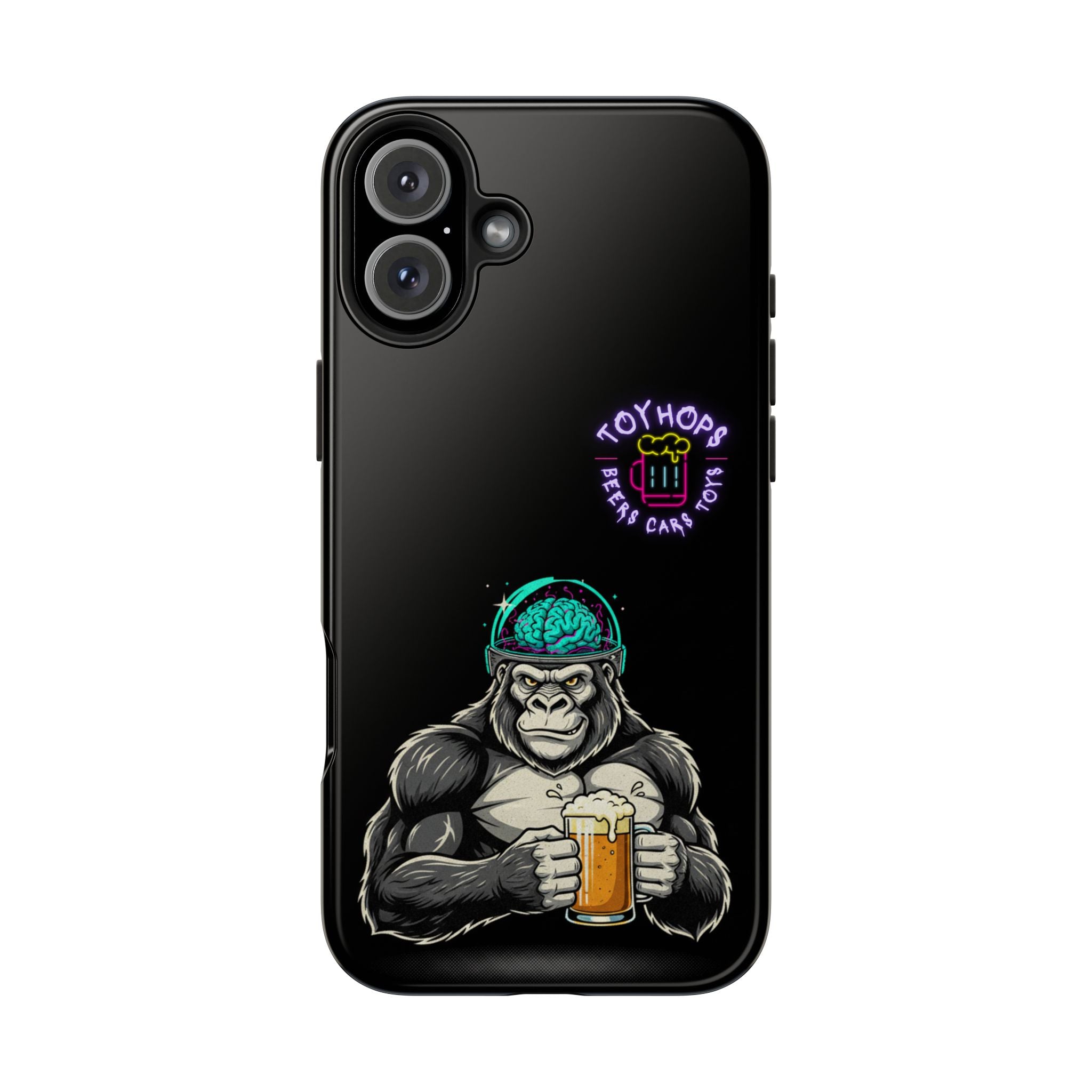 Wildlife Bar Crew Phone Case — Bear, Wolf & Raccoon Drinking Art Tough Phone Case