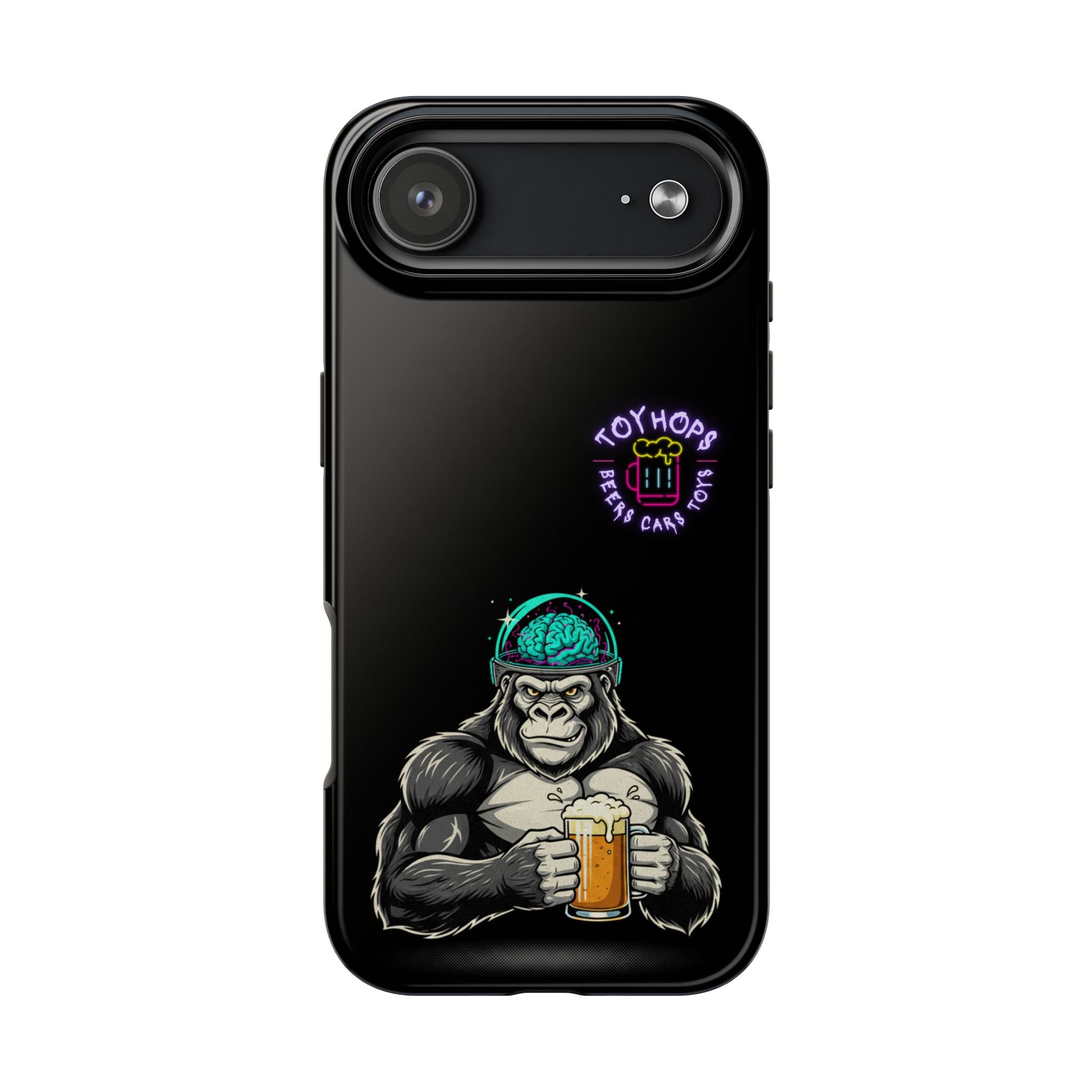 Wildlife Bar Crew Phone Case — Bear, Wolf & Raccoon Drinking Art Tough Phone Case