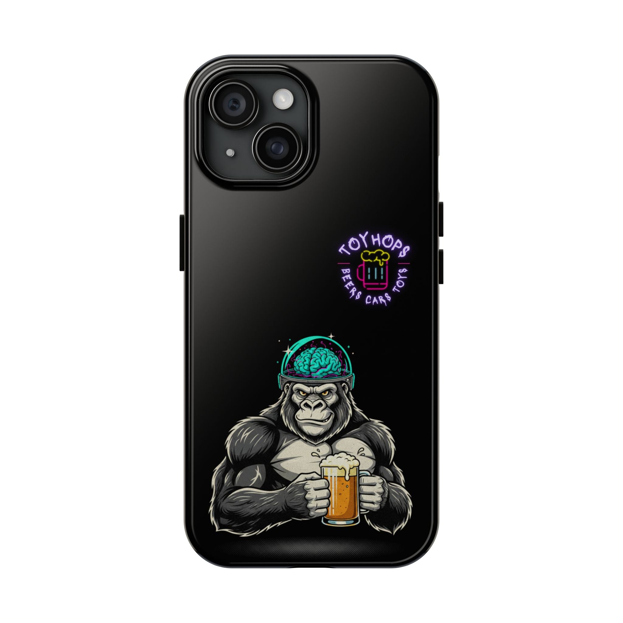 Wildlife Bar Crew Phone Case — Bear, Wolf & Raccoon Drinking Art Tough Phone Case