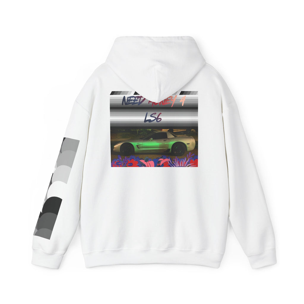 Racing Retro Hoodie — Neon Sports Car Graphic Sweatshirt