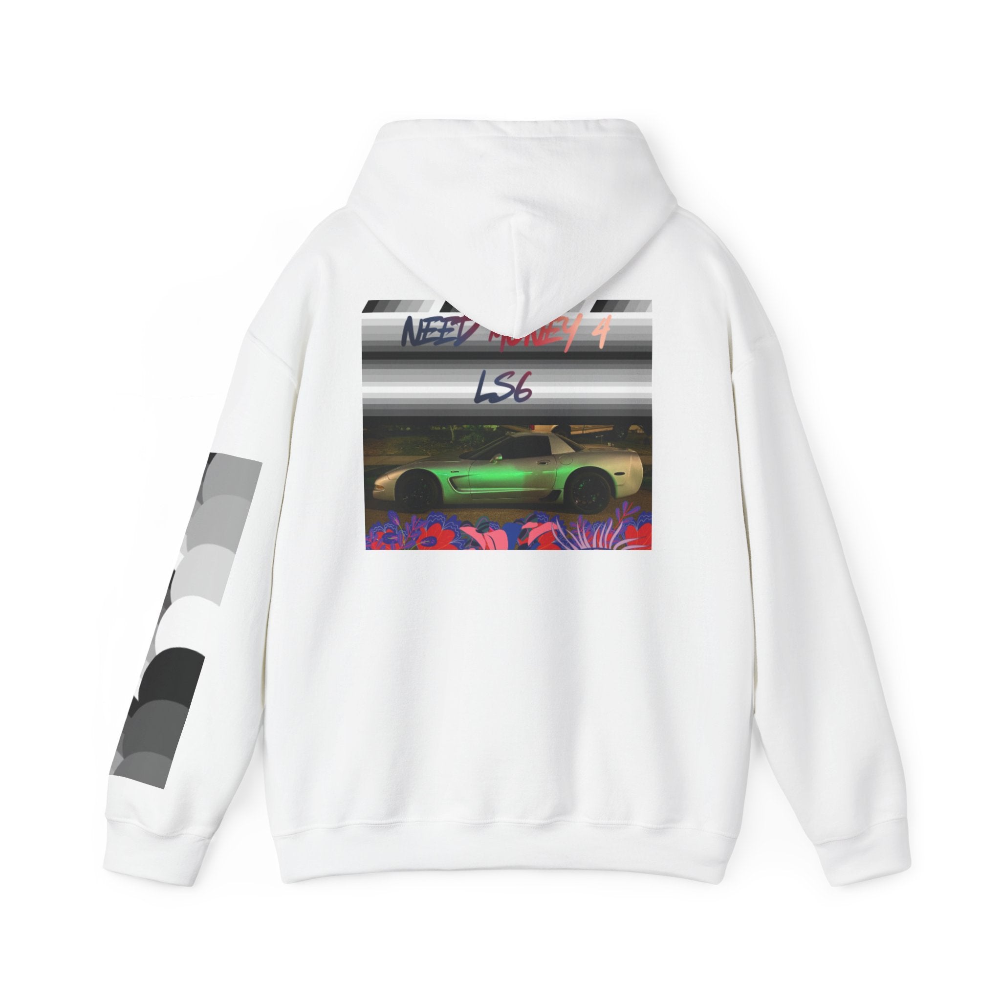 Racing Retro Hoodie — Neon Sports Car Graphic Sweatshirt