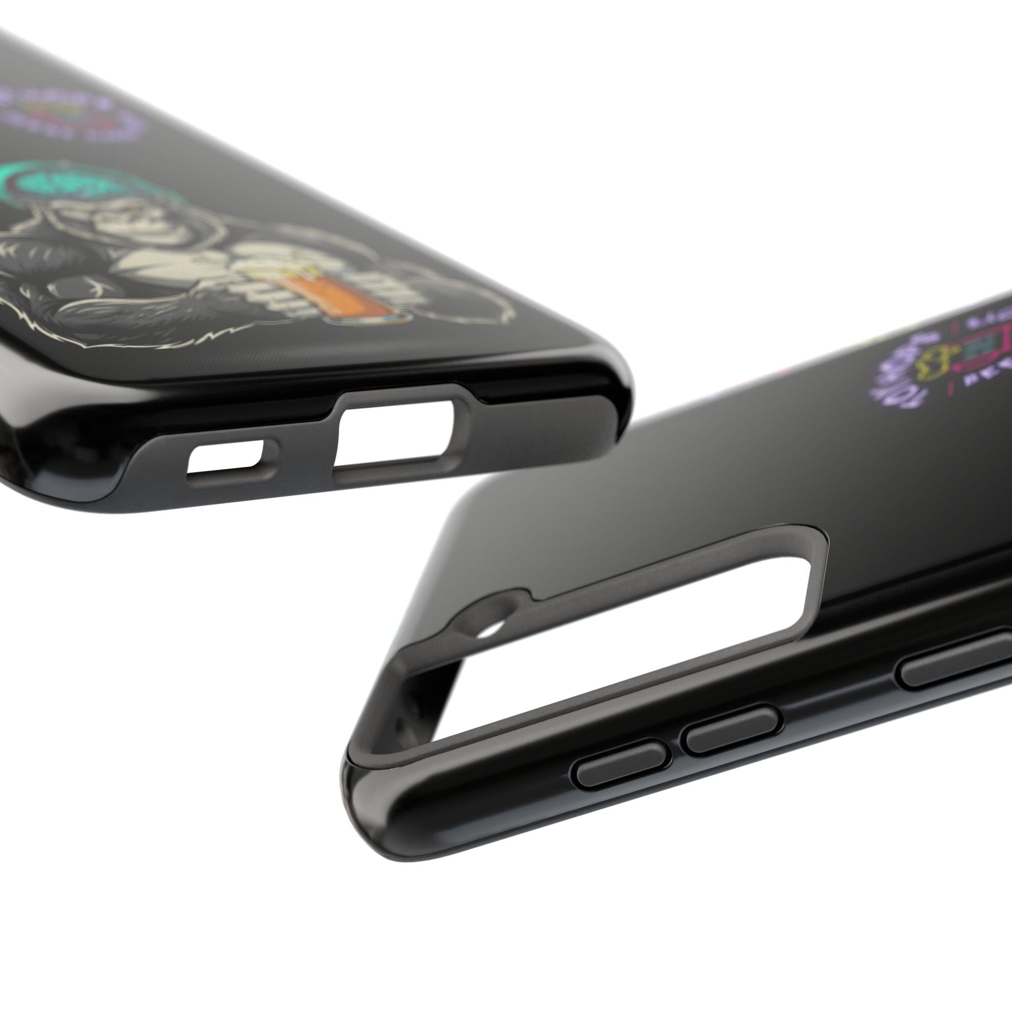 Wildlife Bar Crew Phone Case — Bear, Wolf & Raccoon Drinking Art Tough Phone Case